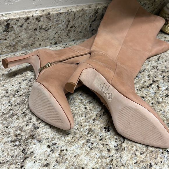 Antonio Melani Italian clay knee boots with heel and half zip - Picture 2 of 3